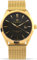 LOUIS XVI Herren-Armbanduhr Amaury Stahlband Gold Schwarz 41mm Analog Quarz Edelstahl Milanaise Armband 997