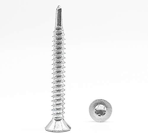 100 Stück Bohrschrauben 4,2x38 mm mit selbstschneidender Bohrspitze verzinkt mit Senkkopf DIN 7504 P-T