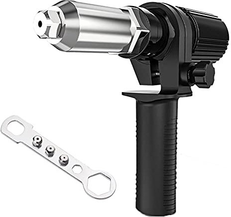 N/H Professionale Rivettatrice Elettrica, Alldo Adattatore per Pistola Rivettatrice, Rivettatrice per Trapano per Trapano a Batteria, Rivettatrice Cieco