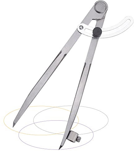 XYDZ Zirkel, Kompass für Holzarbeiten, Anreisszirkel Federzirkel Spitzzirkel Zirkel Werkzeug für Holzbearbeitung (160 mm)