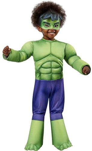 Rubie's Official Marvel Spidey and His Amazing Friends Hulk Deluxe Toddler Costume, Kids Superhero Fancy Dress, Age 2-3 Years,702737 Halloween