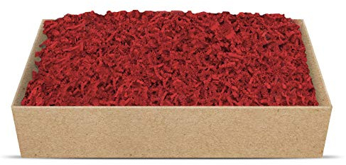 SizzlePak Geschenkfüllmaterial Umweltfreundliches Geschenkverpackungsmaterial viele Farben 125g-1kg (tief-rot, 500g)