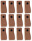 Brute Strength - Ledergriffe für Möbel - Taupe - 12 Stück - 12,5 x 2,5 cm - Schrankgriff, Türgriff für Küche, Bad, Schränke, Kommode, Holz