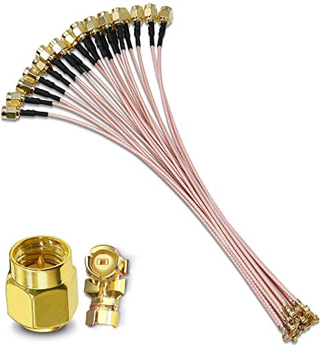 TUOLNK Cable coaxial U.FL a SMA Conector de enchufe macho SMA a UFL IPX Cable coaxial Antena WiFi Cable de extensión flexible para Mini PCI Express RG178 12 pulgadas (30 cm) 5 piezas