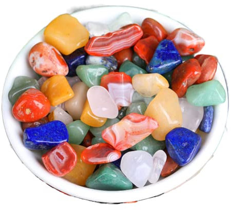 FUNAT Gravier d'aquarium 500g, Galets Décoratifs pour Plantes en Pot de Jardin d'aquarium