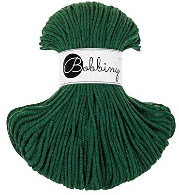 Bobbiny Makramee-Schnur, geflochten, Junior, 3 mm (Pine Green), 100 m