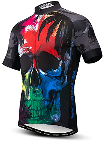 Hotlion Herren-Fahrradtrikot MTB-Jersey Sommer Kurzarm Rennrad-Shirts, 3XL