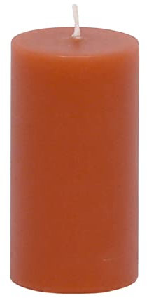 Bütic GmbH Stumpenkerzen durchgefärbt glatt 90mm x Ø 50mm - Kerzen mit Brenndauer 29h, geruchsneutral und rußarm in vielen, Farbe:Rost