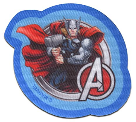 Marvel © Avengers Thor Comic 2 - Aufnäher, Bügelbild, Aufbügler, Applikationen, Patches, Flicken, zum aufbügeln, Größe: 6,6 x 5,8 cm