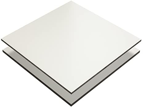 HPL Platte wetterfest | Fassadenplatte, Balkonplatte, Schichtstoffplatten | in 6mm, 8mm | VERSCHIEDENE FORMATE | TOP QUALITÄT MADE IN GERMANY (2 Stück | 20x30cm (6mm Stärke), Weiß Ral9016)