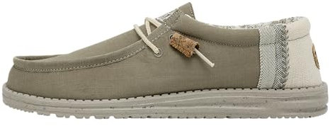 HEYDUDE Wally Linen, Mocasines, para Hombre, Color Verde. - Lona Talla: 40 EU