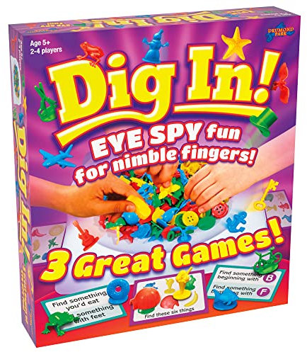 Drumond Park T73478 Dig In Familien-Brettspiele für 2–4 Spieler, 3-in-1-Tischspiele für Erwachsene und Kinder, geeignet ab 5 Jahren