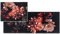 Fußmatte innen rutschfest - Blüte rot 2er Set: 50x70 + 67x110 cm - Schmutzfangmatte waschbar und pflegeleicht - Felicido Sauberlaufmatte nachhaltig