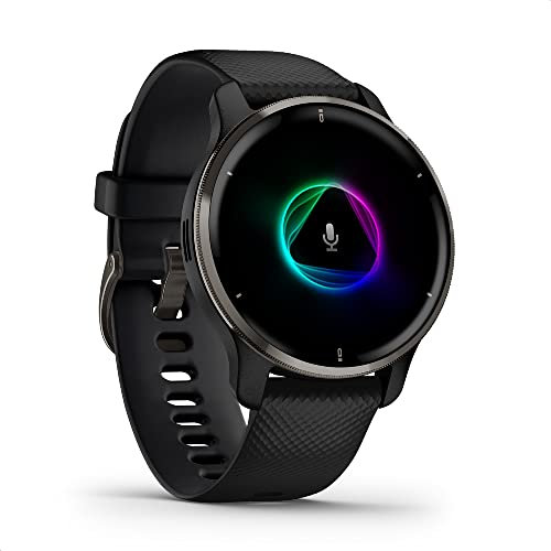 Garmin [renewed] Venu 2 Plus – GPS-Fitness-Smartwatch mit BluetoothTelefonie und Sprachassistenz. Ultrascharfes 1,3“ AMOLED-Touchdisplay, Fitnessfunktionen, GarminMusic und GarminPay [Generalüberholt]