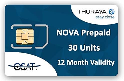 OSAT Teléfono Satelital Thuraya Nova SIM con 30 Unidades (33 Minutos)