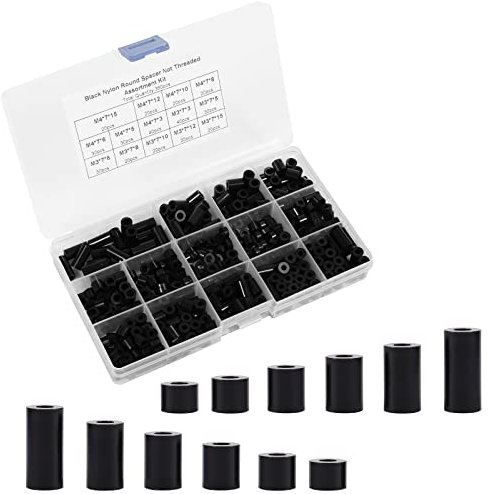 360pcs Electrical Outlet Screws Spacers, Electrical Screw Spacers Nylon Round Spacer Assortment No Threaded Screw Spacers Electronic Tool