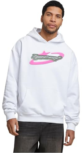 Mister Tee Herren Kapuzenpullover Speed Logo Hoodie White XXL