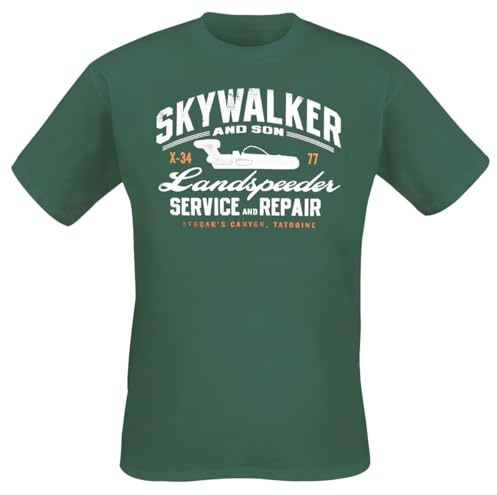 Star Wars Skywalker Männer T-Shirt grün XL 100% Baumwolle Disney, Fan-Merch, TV-Serien