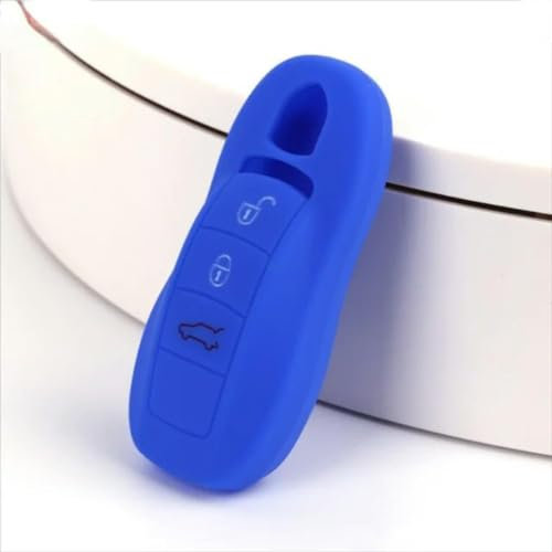 PTATT Étui en Silicone pour clé Intelligente de Voiture Coque de Protection du Support pour Porsche Cayenne Boxster 986 987 Panamera Macan Cayman 911 Porte-clés
