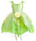 Monissy Vestito Carnevale Bambina Trilly Vestito da Trilly per Bambini Vestito Carnevale Bambina Fata Costume Tinkerbell Bambina Finta Seta e Accessori Estive Carneval Halloween Verde 110