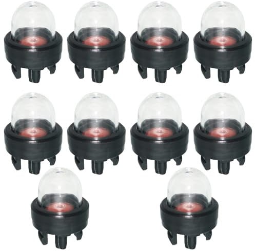 Benzinpumpe Motorsäge, CTRICALVER Vergaser Primer Pumpe 10er-Pack, Zündkapsel Primer für Kettensägen Gebläse Trimmervergaser Motorsense Rasenmäher