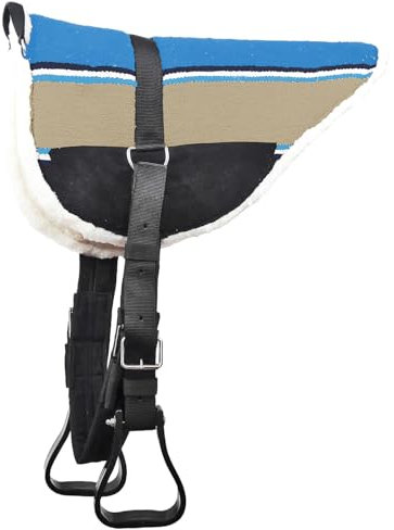 Brama West Westernpad Navajo - Reitpad Western mit Haltegriff - gepolstert - Türkis, Gr. Shetty