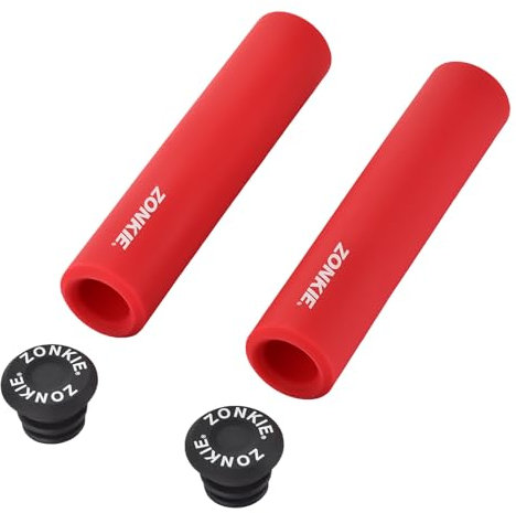 Bike Lenker Griffe, rutschfeste Gummi Fahrrad Griff Griff mit Lock, Bike Handgriff für Scooter Cruiser Urban Bike Dreirad Rad Stuhl Mountain Bike Road Bike MTB BMX (Rot, 30mm)