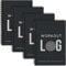 Workout Planner for Daily Fitness Tracking & Goals Setting - 4 Pack, A5 Size, 6” x 8”, Charcoal Grey - Improved Thicker Cover - Men & Women Home & Gym Training Diary - Log Book - by Workout Log Gym