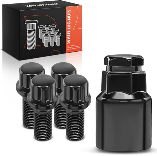 Frankberg 4x Radbolzen Vorne & Hinten Kompatibel mit C-Klasse W204 Alle Motoren 2007-2014 C-Klasse Coupe C204 Alle Motoren 2011-2021 E-Klasse W211 Alle Motoren 2002-2008