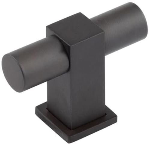 Loops Stylish T Bar Cupboard Knob in Dark Bronze Finish - Kitchen Cabinet Knob