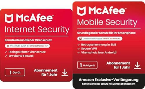 McAfee Internet Security (1 Geräte) 2025 & McAfee Mobile Security | 12 Monate|
