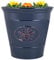 Outdoor Classic Bee Planter | Ceramic Look Round Plastic Flower Pot Glossy Finish | Frost & UV Resistant Traditional Garden Plant Pot | 30 & 40cm | Blue, Brown, Honey (Blue, 30cm - Pack of 2)