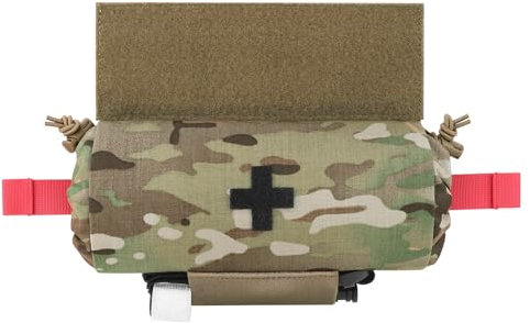 KRYDEX GEAR Tactical First AID Trauma Roll Up Medic Pouch EMT IFAK Dangler Drop Dump Pouch for Vest Chest Rig