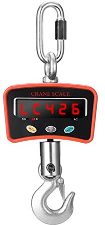 Bilancia per gru, Mini LCD Digital 1000kg Bilancia for gru Portatile Industriale Elettronica Heavy Duty Peso Gancio-Bilancia sotto 1000kg,Forte affidabilità