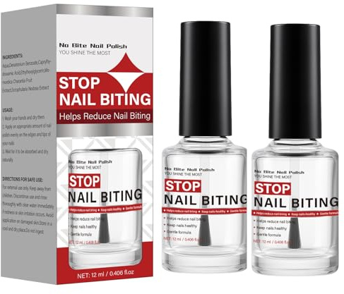 2 Stück Nagellack Gegen Nägelkauen,Klar Schnelltrocknend Nägelkauen Stoppen Kinder,Bitterer Lack,Anti Nagelkauen Stop Biting Nails Und Daumenlutschen Für Kinder Und Erwachsene