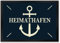 trendaffe - Heimathafen Fußmatte mit Anker Motiv