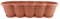 EuroDiscount Blumenkasten Balkonkasten Pflanzkasten mit Untersetzer Kunststoff 60 cm Farbauswahl, Farbe:Terracotta