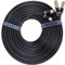 Twin Satellite Shotgun Coax Cable Extension Kit with Pre Fitted Professional Compression F Connectors for Sky Q | Sky HD | Sky+ | Freesat | By Inbrackets (1 Metre, Black)