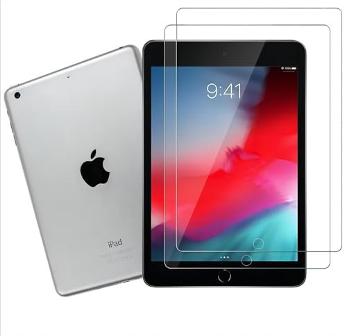 manlian 2-Stück für Panzerglas kompatibel mit Apple iPad mini 5 (2019) und iPad mini 4. Gehärtetem Glas Schutzfolie.
