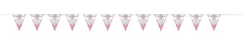 Elegante Fancy Pink Cross Konfirmation Folienflagge Banner (274 cm) – perfekt für religiöse Veranstaltungen und Meilensteine – 1 Stück