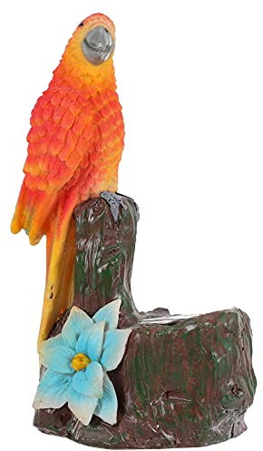 SOLUSTRE Landschaftslicht Vogel Solarleuchte Harz Papagei Dekofigur Kunstharz Garten Ornament Tier Solarlampe Rasen Beleuchtung Rasen Terrasse Landschaft Lampe Party Dekoration