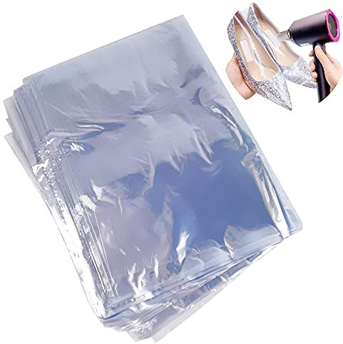 Schrumpffolienbeutel,Transparent Shrink Wrap Film Schrumpfbeutel für Schuhe Für Verpackung, Geschenke, Korb und selbstgemachte DIY-Projekte (100PCS 28 * 45cm)