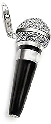 OYZY Ciondolo del Microfono, Gioielli in Argento Sterling 925 Monili di Modo Canta Canzone Bijoux Accessori Regalo for Donna E Uomini
