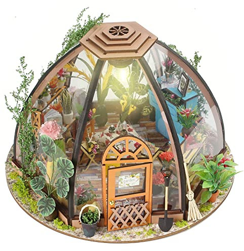 Cuteefun DIY Miniatur-Haus Bausatz für Erwachsene zum Bauen von DIY Handwerkshaus Modellbausatz mit Möbel und Werkzeug Machen Sie Ihr eigenes kreatives Geschenk (Sternenblumenhaus)
