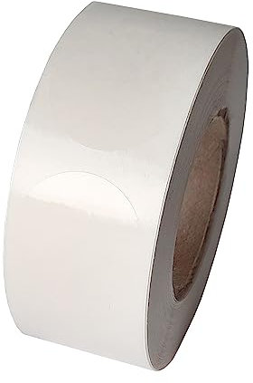 MDlabels Verschlussetiketten transparent auf Rolle- Ø 27 mm rund – 1000 Stück- PP Klebepunkte- Siegeletiketten für Umschläge Schachteln und Geschenkverpackungen