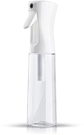 TANSHINE Water Spray Bottle for Hair Plant Fine Mister Continuous Spray Bottle for Curly Hair Styling, Cleaning, Misting & Skin Care 10oz/300ml (Clear)