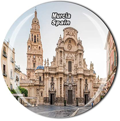 España 3D Murcia Nevera Imán de Cristal Cristal de Viaje Recuerdo Colección Regalo Cocina Decoración del Hogar Etiqueta Magnética