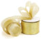 Belle Vous Metallisch Schleifenband - 23 m Langes & 40 mm Breites Organza Band mit Drahtkanten & Partydeko, Geschenkverpackungen & Basteln (Gold, 55 mm breit)