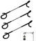 WACH AUF 3 Stück Laternenhalter Camping, Doppelköpfige Laternenhaken, Camping Laternenhalter, Zeltstangen Haken Camping Zelt Lampenbüge für Camping, Terrasse, Garten für Weniger als Ø 32 mm Pol