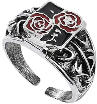 XJruixi Japan Anime Attack on Titan Enamel Ring for Fans Adjustable Fashion Ring Vintage Punk Cosplay Jewelry Cool Fans Souvenir Gift